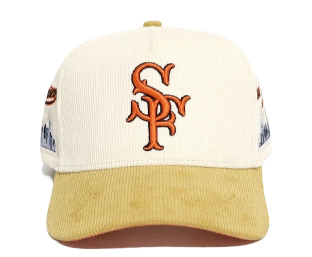 “The Say Hey Kid” SF Cream&Beige Corduroy SnapBack