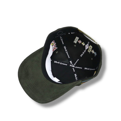 WELCOME TO VALLEJO ARMY GREEN CORDUROY SNAPBACK