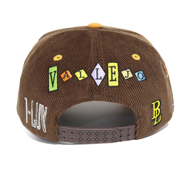 “WELCOME TO VALLEJO” Corduroy Brown SnapBack