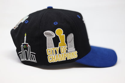 BLVCK LEMONS "CHAMP CITY" BLACK / BLUE SnapBack HAT